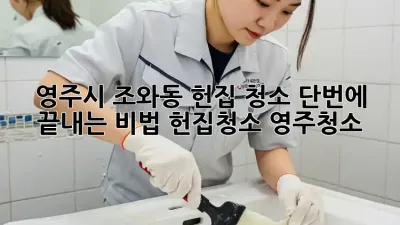 🏡 영주시 조와동 헌집 청소, 단번에 끝내는 비법! #헌집청소 #영주청소